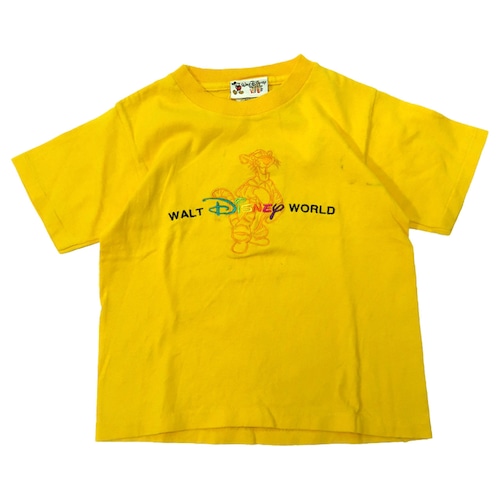 【120cm】USED ディズニーワールド ティガー 刺繍Tシャツ【7594】