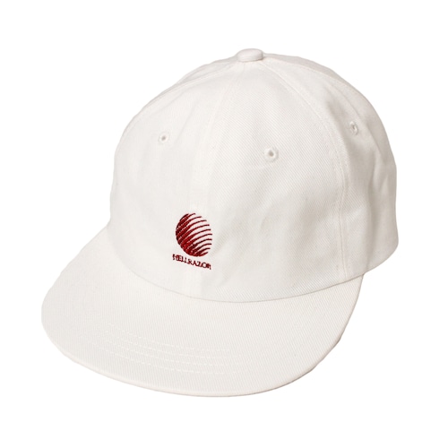 【HELLRAZOR】TWILL LOGO 6PANEL CAP(WHITE/BURGUNDY)〈国内送料無料〉