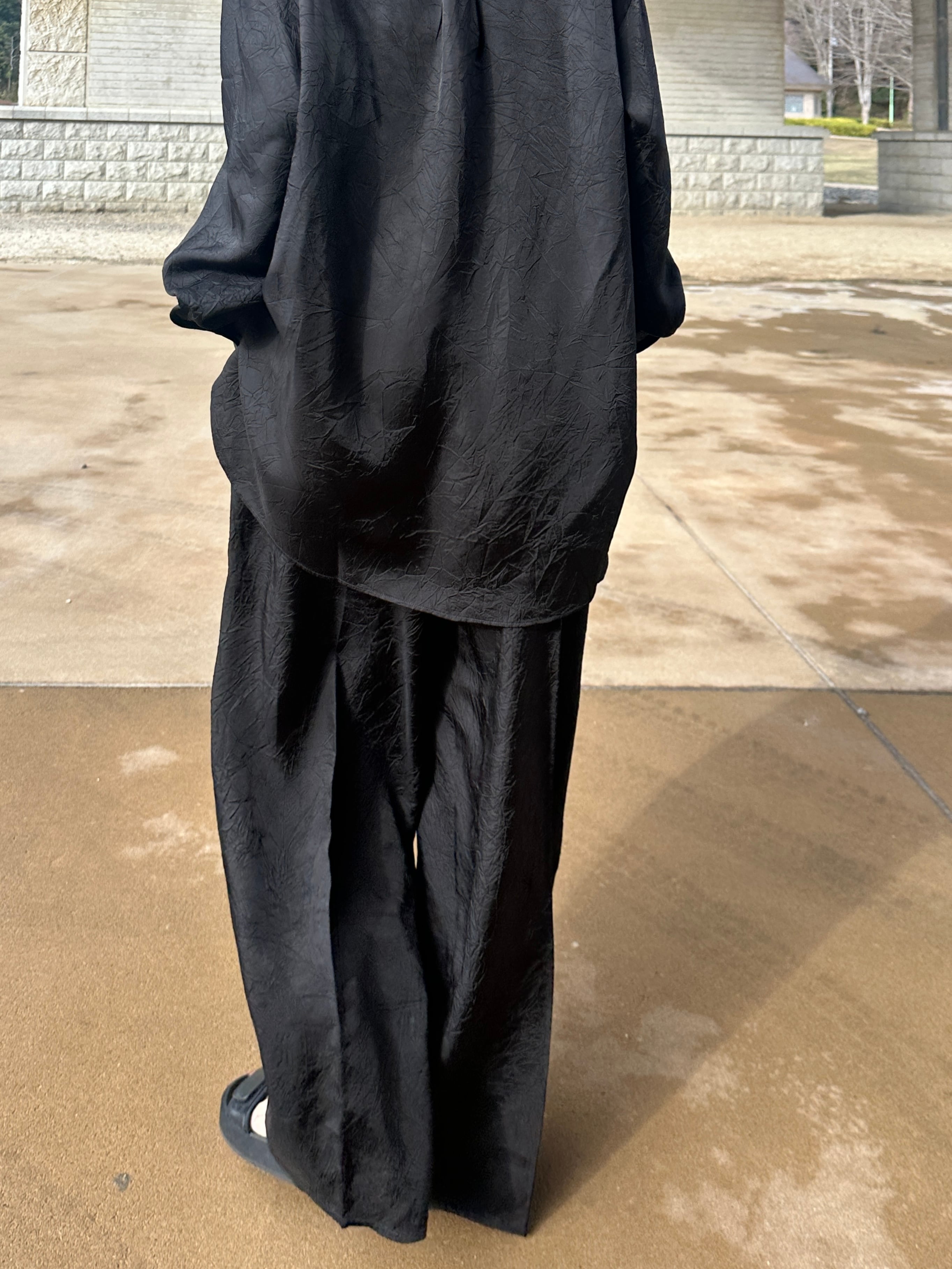 Cristaseya  [CUPRO OVERSIZED PYJAMA PANTS]