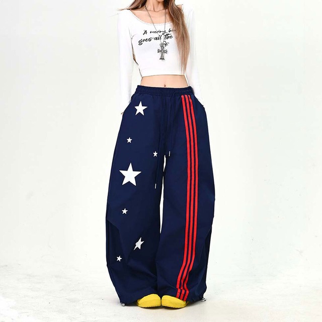 スターモチーフラインストリートパンツ
 2col   R01603