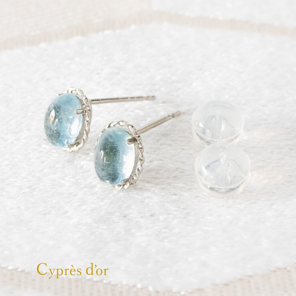 送料無料】Pt900 アクアマリン 合計0.9ct 3月誕生石 セカンドピアス