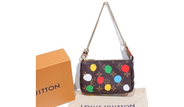 未使用保管品 LOUIS VUITTON ルイヴィトン LV×YK ミニポシェット アクセソワール モノグラム ドット M81866 ポーチ バッグ 草間弥生