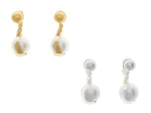 Sea'ds Mara Wrap pearl 　earring　Gold