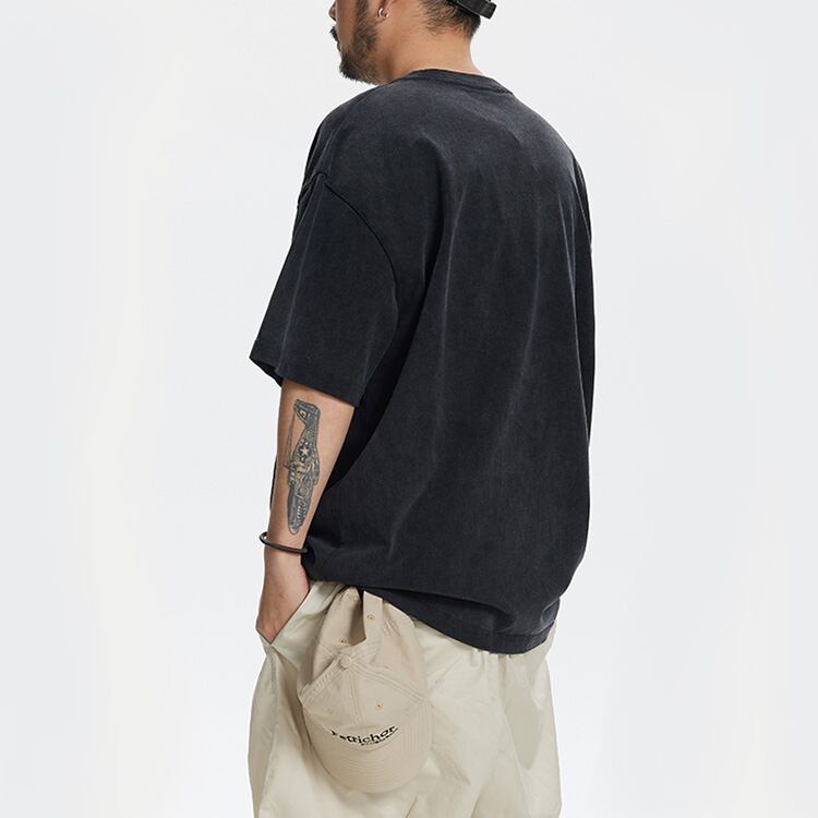 ★THICK PRINTED WASHED HALF SLEEVE T-SHIRT　　　A0470