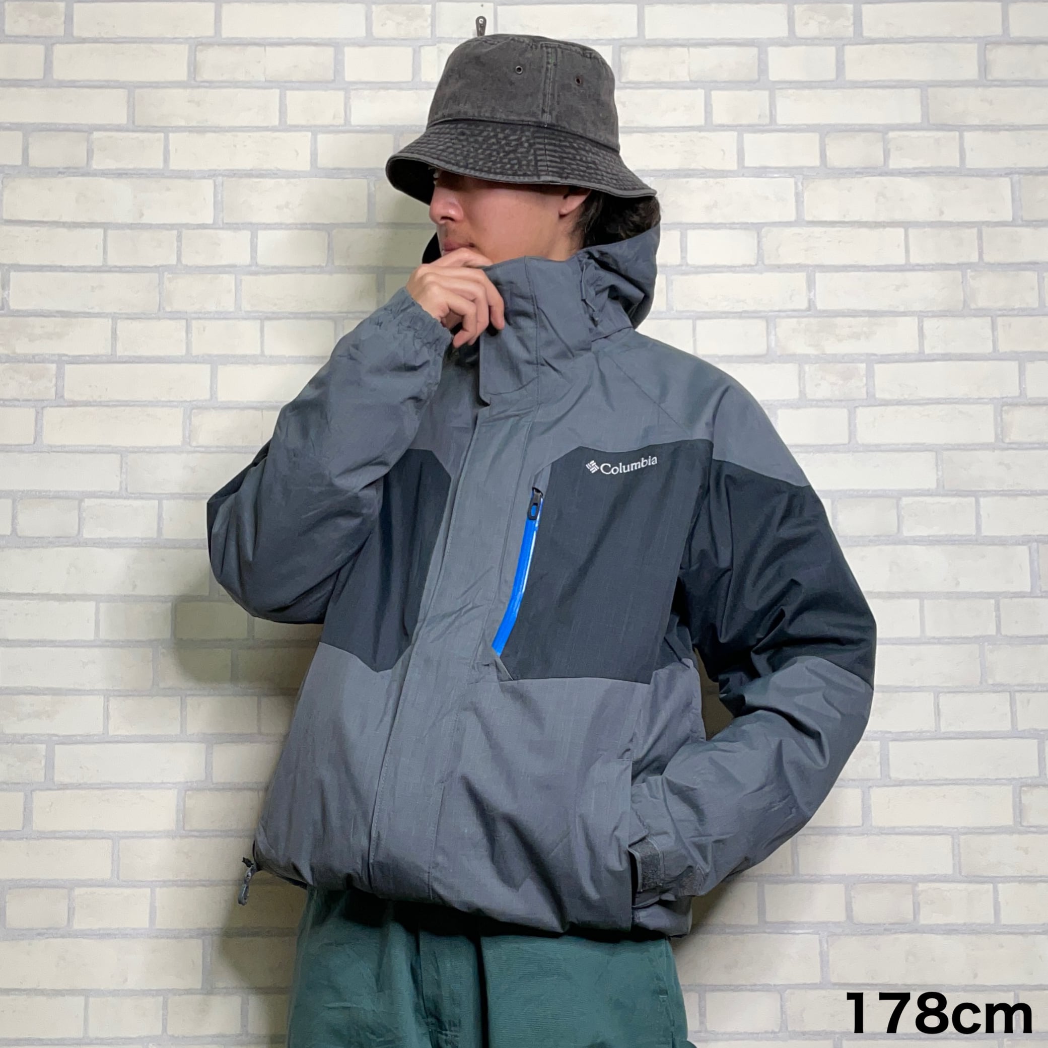 値下げ）コロンビアマウンテンパーカー（L） （ブ―ロポイントダウン  