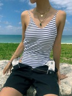 【Women's水着】MNKM Border Swimwear