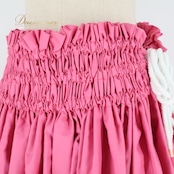 フラダンス 衣装 紐パウスカート ピンク系 カヒコ柄 ツーカラー シングル かわいい 華やか 鮮やか 明るい 黒 パウスカート ハワイアン アロハ ハワイアンプリント フラ ダンス レッスン 練習 ブラック系 ピンクスカート ハワイアンファッション キュート