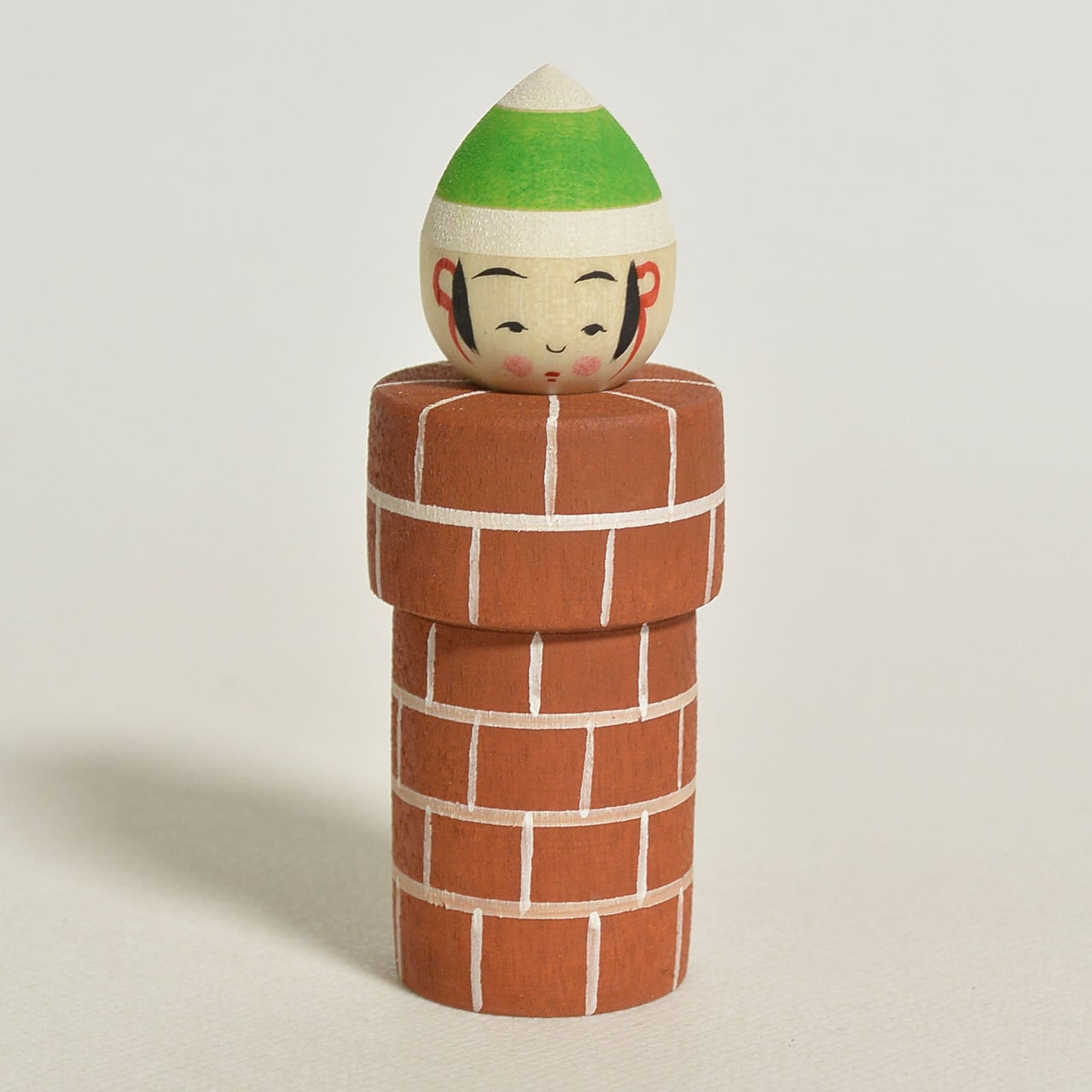 えんとつサンタちゃんこけし 約2寸 約6cm 鈴木明 工人（作並系）#2384
