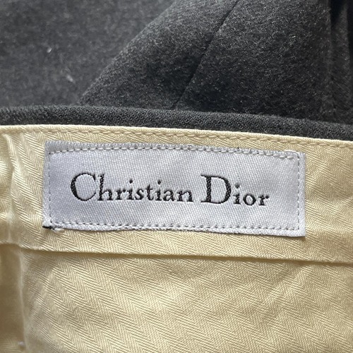 90s Dior ウールスラックス 無地 日本製 【W31】 詳細写真3