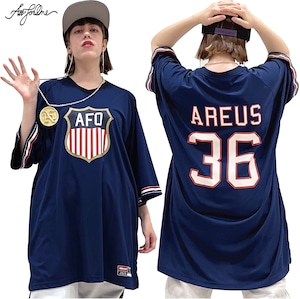 【AFO/UNISEX】AREUS 36 GAME SHIRTS NAVY BLUE / アレース ゲームシャツ【ゆうパケット配送対象商品】