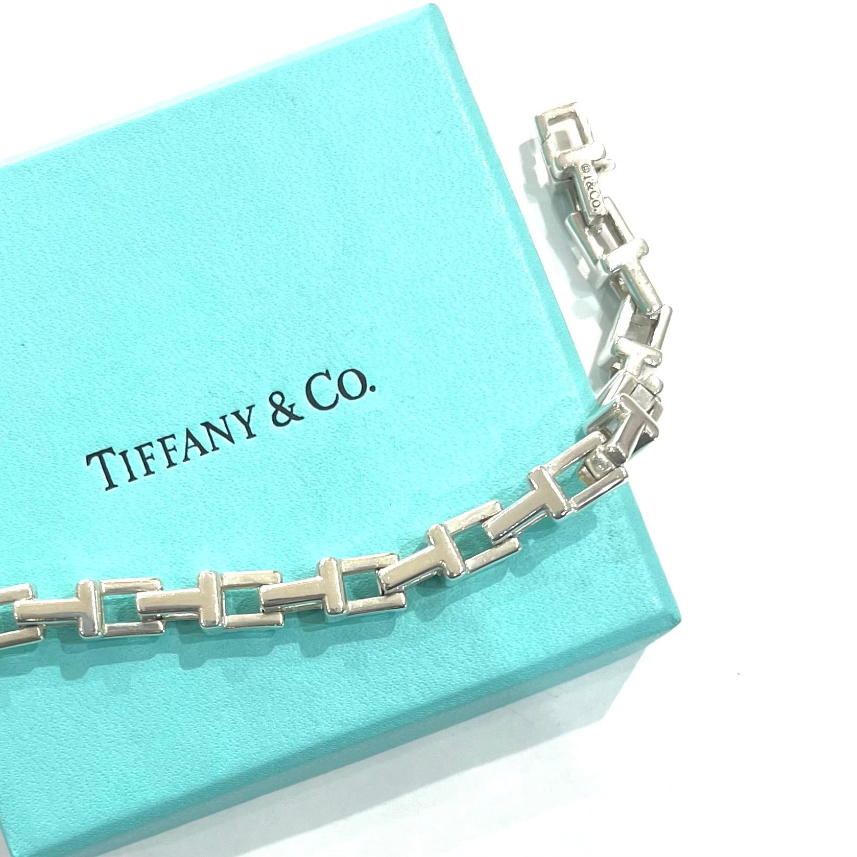 激レア【TIFFANY&CO. 】2333 ボリューム 重厚感Tモチーフ リンク
