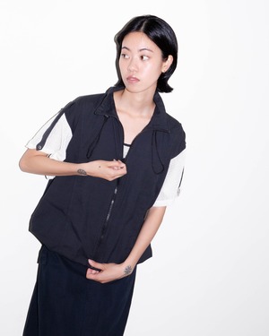 1990s layered mesh pullover
