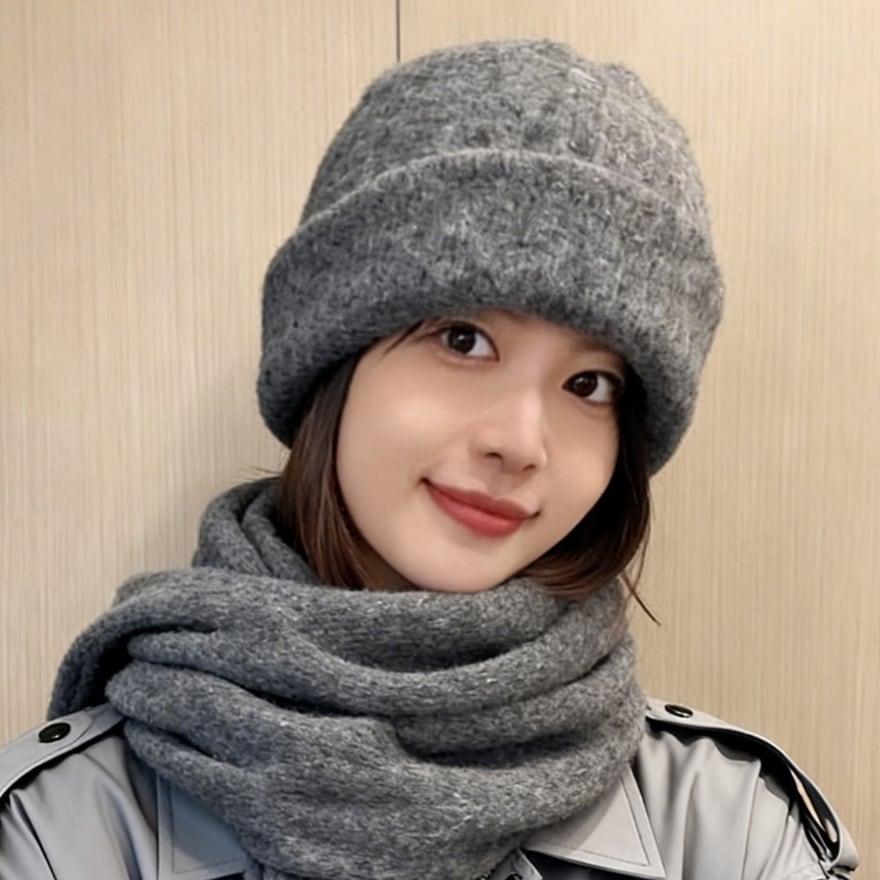 ニット帽|きれいめ上品ビーニー 起毛 モヘアタッチ 防寒 秋冬 無地デザイン 5色展開