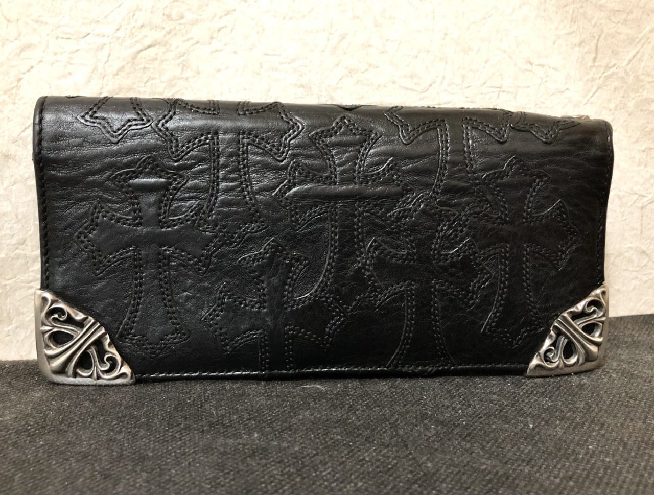 クロムハーツ　シングルフォールド　正規品 CHROME HEARTS クロムハーツ ローデッド シングルフォールド クロス