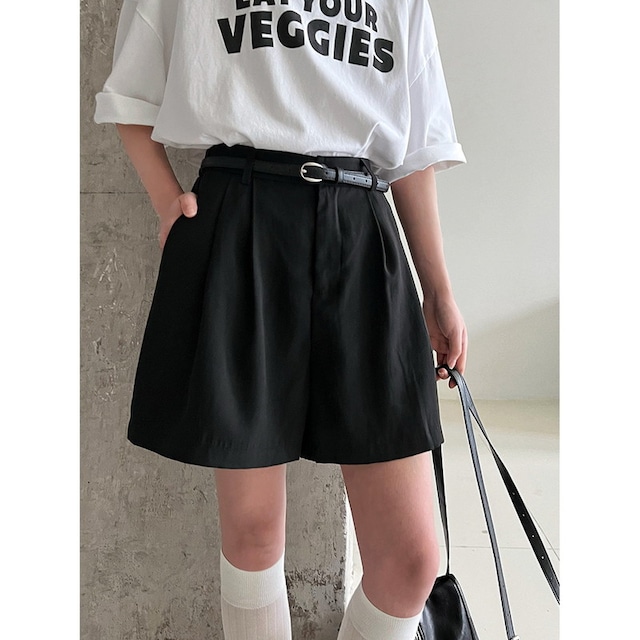 a-line basic high-waist short-pants　2litr05375