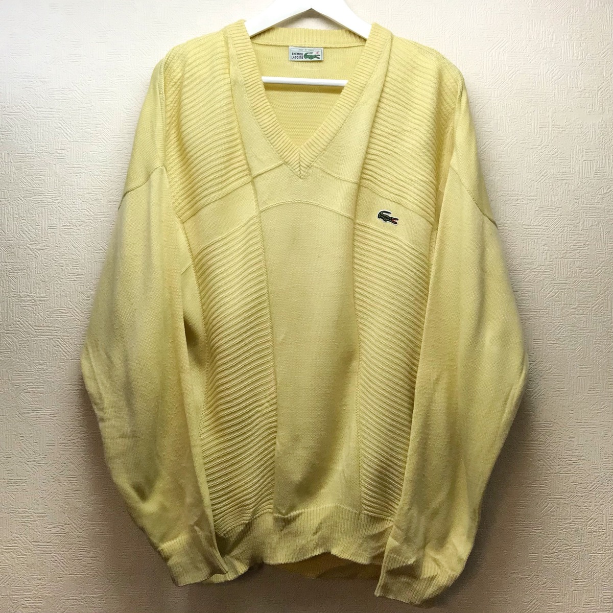 1980’s LACOSTE / V-Neck Wool Knit Sweater / Made In FRANCE | TEKITOU ...