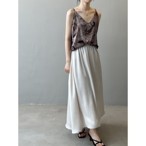 サテン ドレープロングスカート 10016