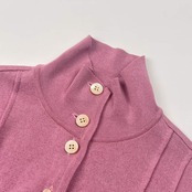 Mademoiselle NON NON マドモアゼルノンノン リボン 前開き 半袖 ニット ワンピース M/ピンク レディース