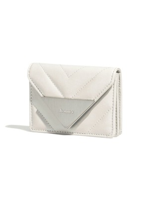 [FENNEC] CRINKLE TRIANGLE QUILTING POCKET D - ECRU