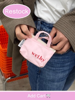 wethy minitote key pink キーホルダー ポーチ