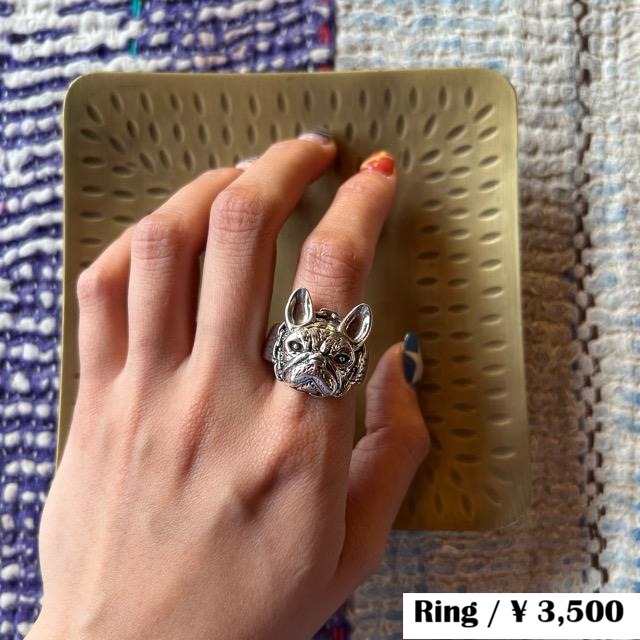 TOPANGA Jewelry French Bulldog Ring　Size 19 フレンチブルドッグ　指輪　リング　犬　わんこ