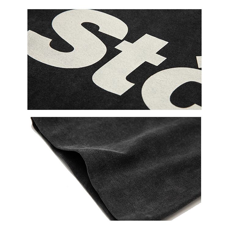 ★THICK PRINTED WASHED HALF SLEEVE T-SHIRT　　　A0470