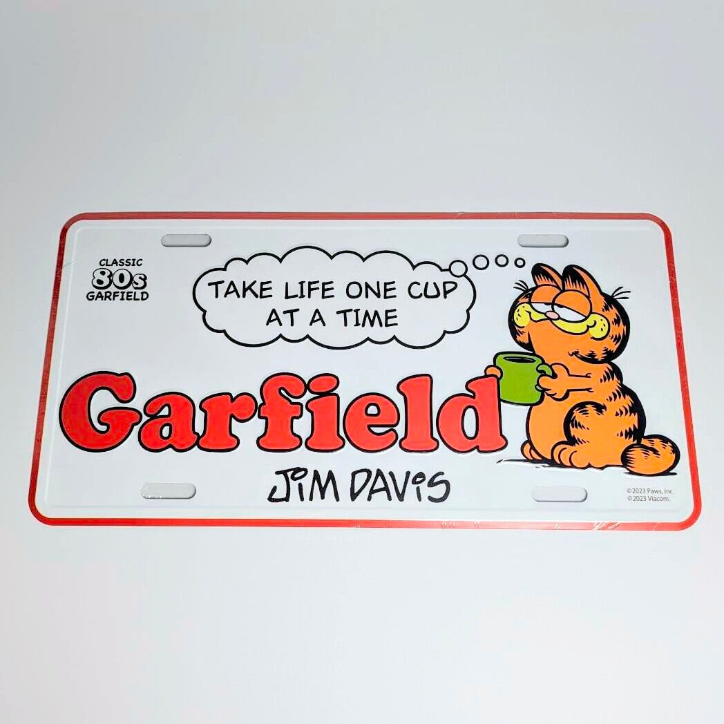 【 GARFIELD ( ガーフィールド ) 】CLASSIC 80s / CM PLATE / CMプレート / ライセンスプレート 〚アメリカン雑貨 アメトイ〛