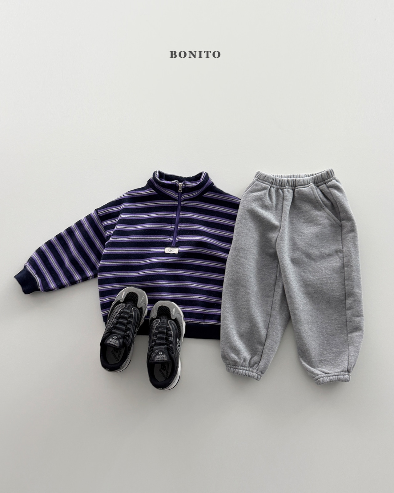 BONITO 26/SS ジョイストライプハーフジップアップ