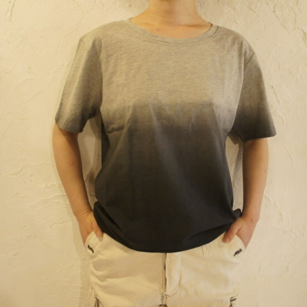TOPANGA fashion　グラデーションTシャツ　グレー