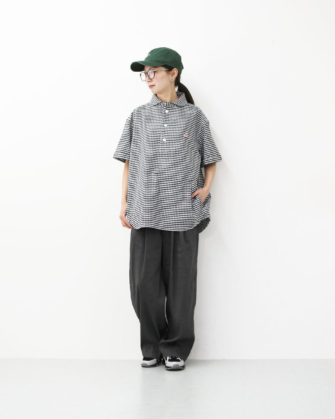 DANTON [ダントン] M OXFORD ROUND COLLAR SHORT SLEEVE PULLOVER