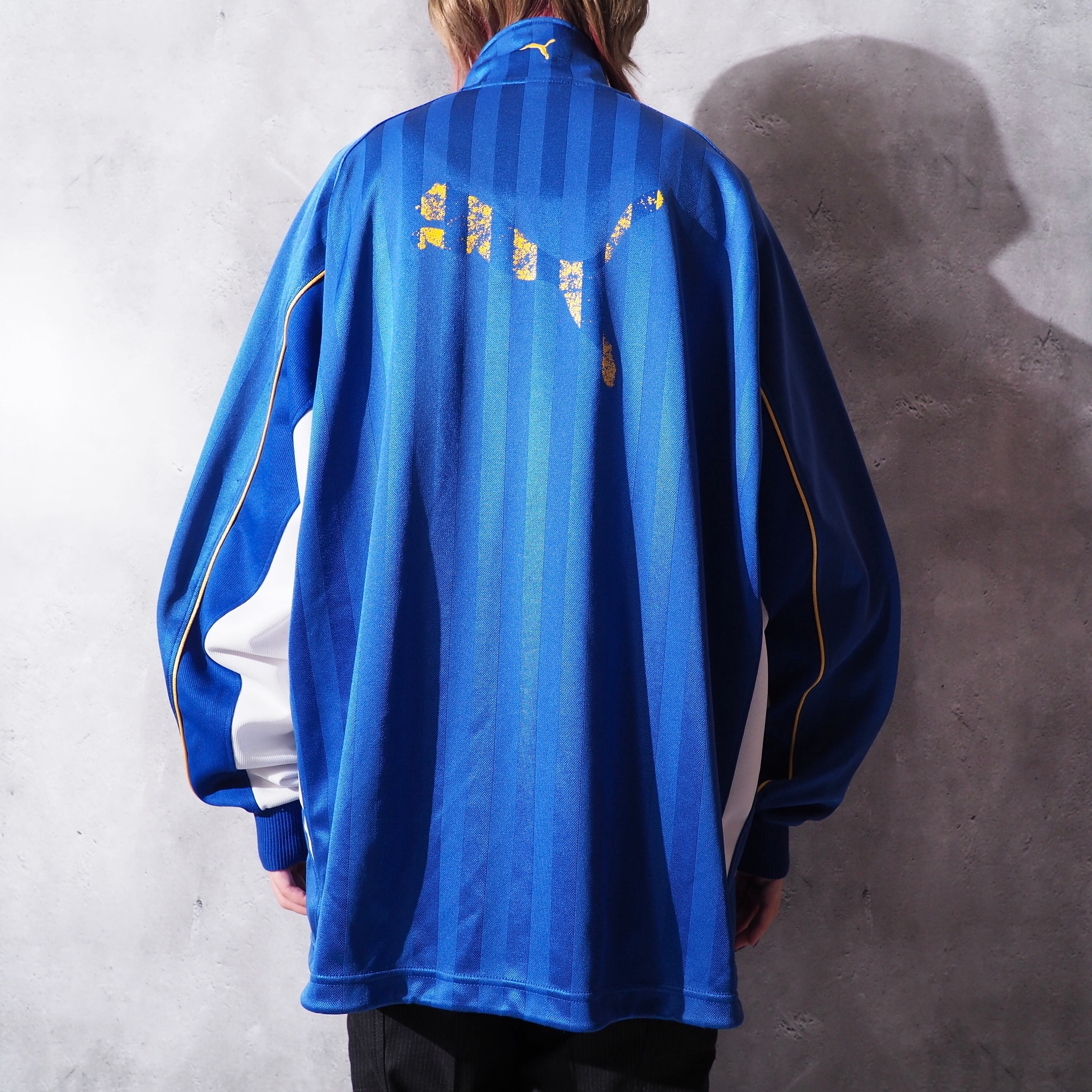 1990s ” PUMA ” Good color panel switching vintage loose track jacket