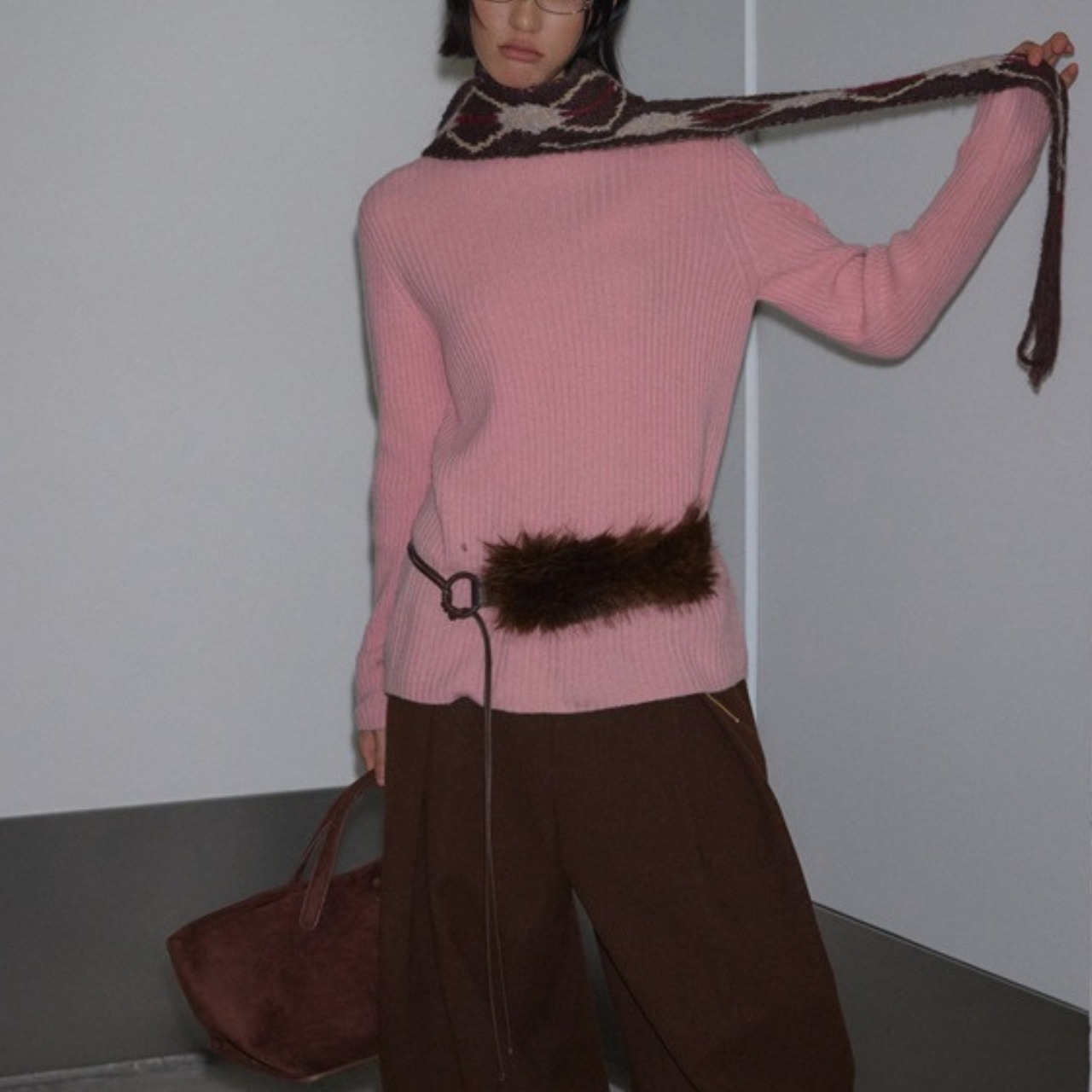 High-neck Ribbed Knit  T4018