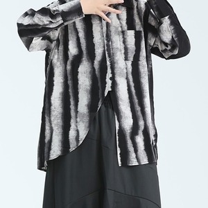 Water-Color Stripe Collared Shirt【TR3133】