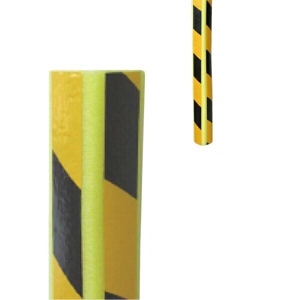 L型ショックレス トラ柄テープ付き(裏面強力両面テープ付き) 長さ1700mm サイズ75×75mm 20本セット 日大工業 養生カバー,養生材,足場用品,スポンジ,クッション,手すり,柱,開口枠,サッシ,ショックレスシリーズ