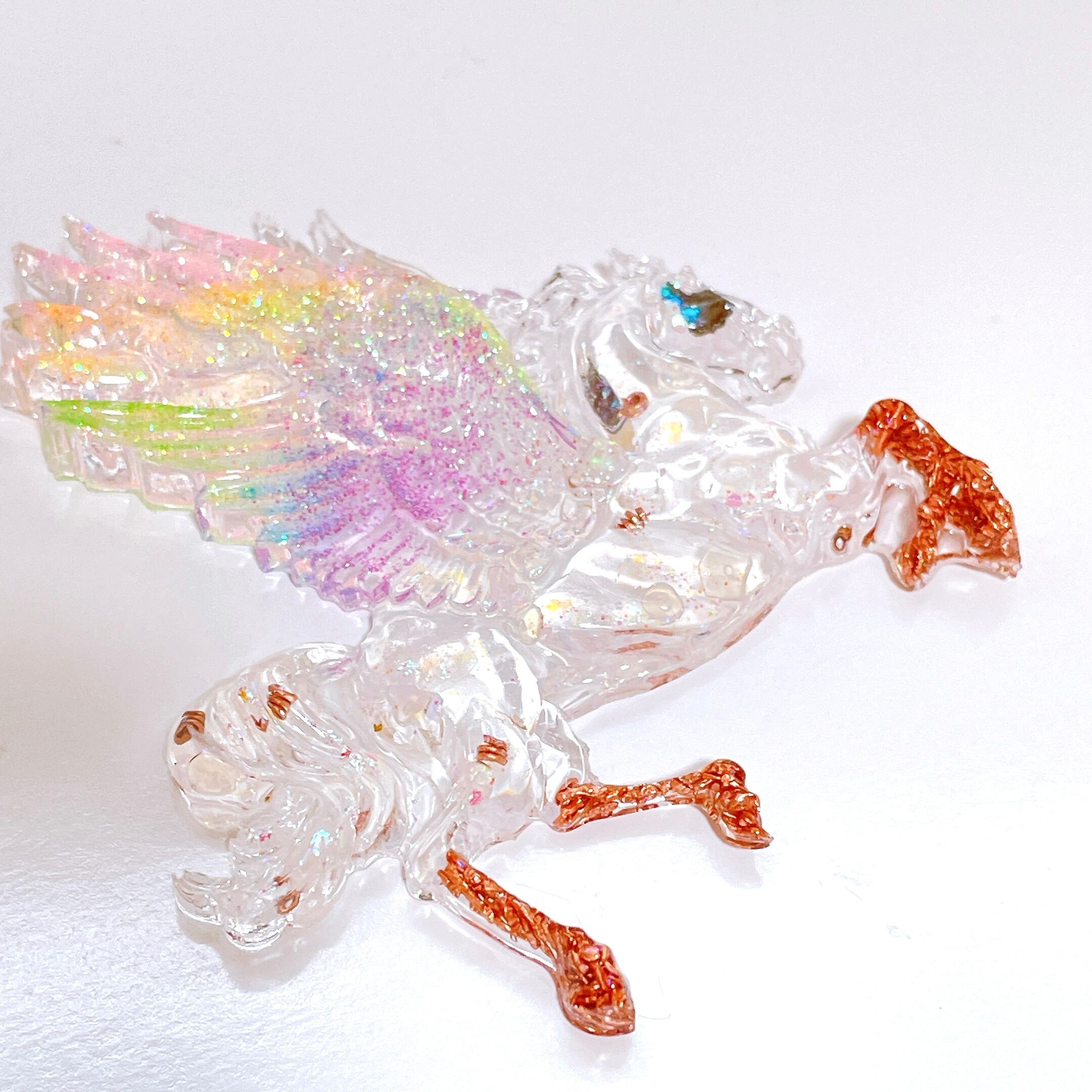 リカレムさま専用コレクションに！フローライト　ペガサス　ユニコーン　天然石置物 リカレムさま専用コレクションに！フローライト ペガサス