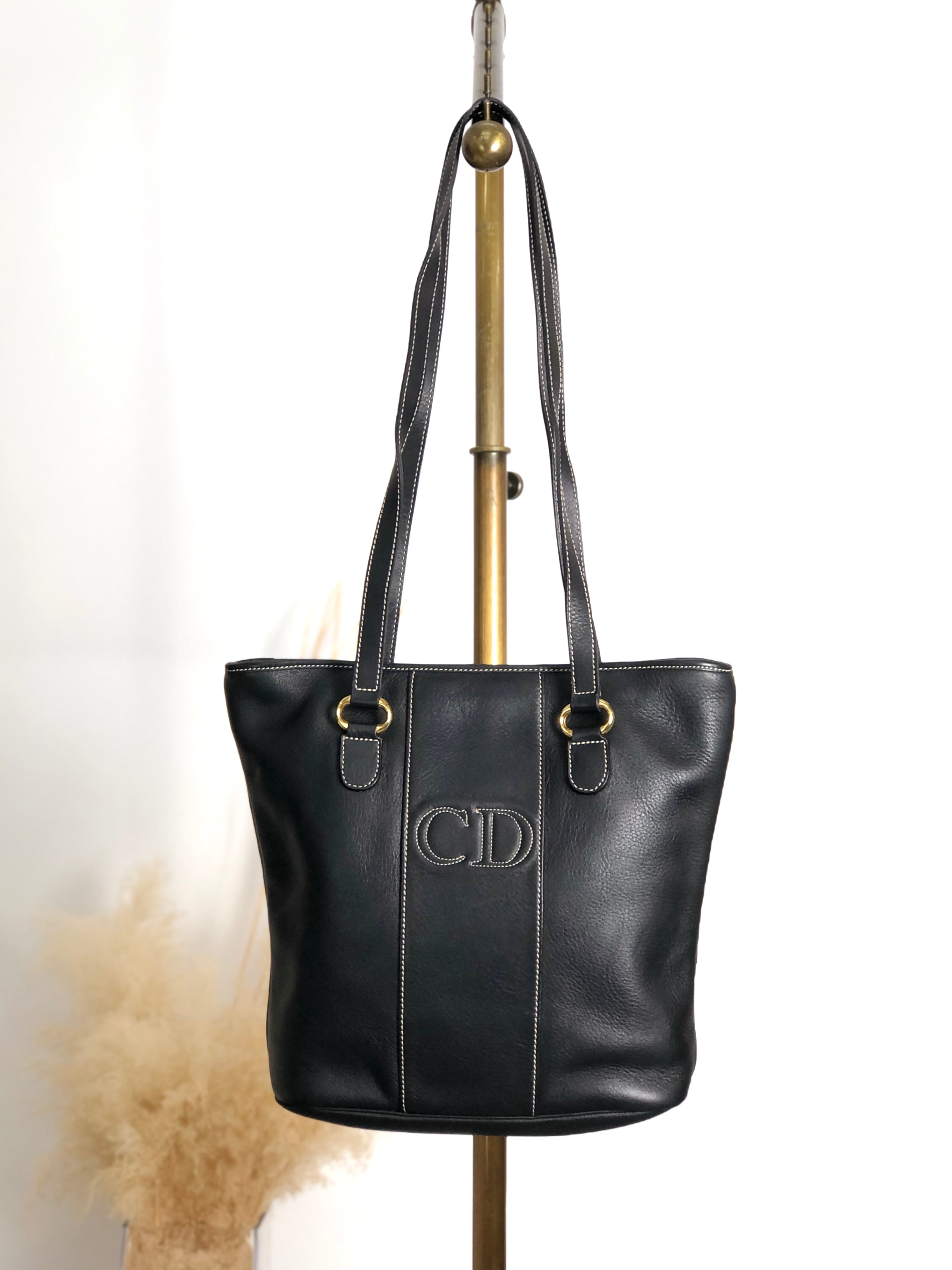 Christian Dior レザー　ヴィンテージ　トートバッグ Christian Dior レザーヴィンテージトートバッグ 【公式通販】