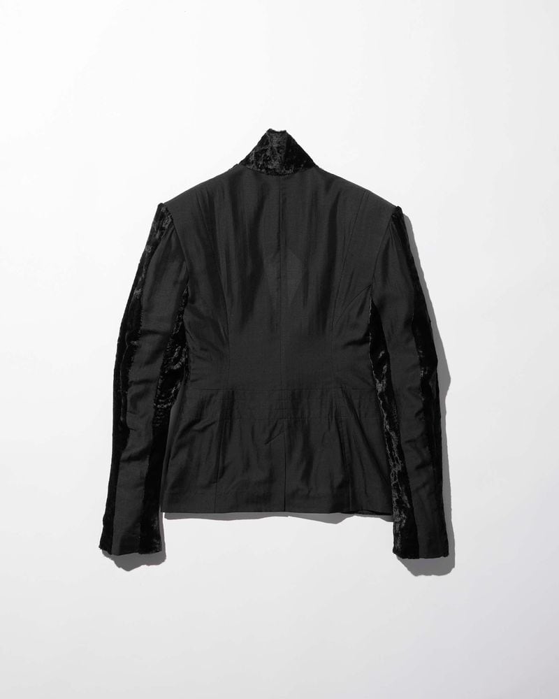 25AW】MUKCYEN ムッシャン / velvet draped jacket / ドレープ