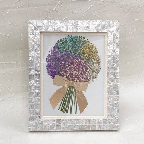 シェルS　シルバー『受注商品・押し花』　【送料無料】