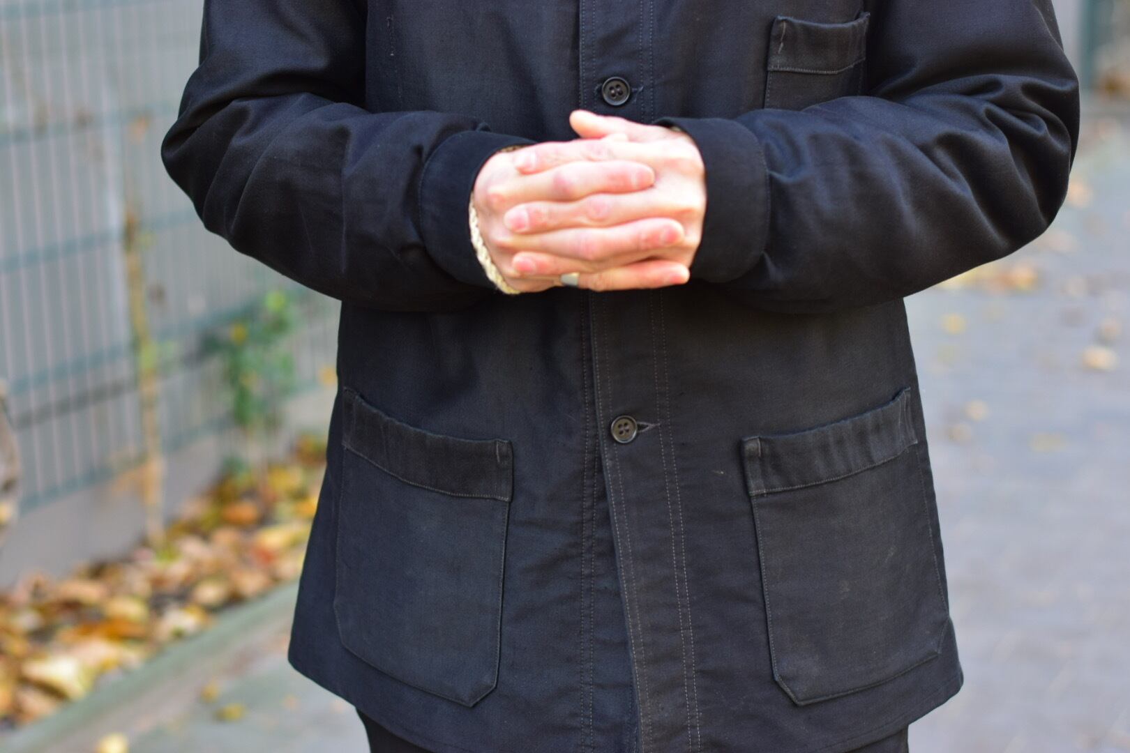 【special】40's French Black moleskin Work Jacket (dead stock) |  miico.vintage powered by BASE
