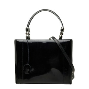 ディオール マリスパール ハンドバッグ ショルダーバッグ 2WAY ネイビー系 パテントレザー レディース Dior 中古