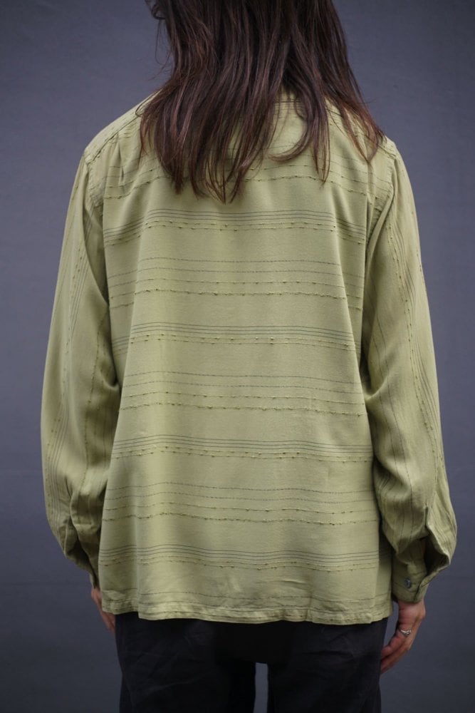 McGREGOR - Made In USA] Vintage Rayon Open Collar Shirt [1960s