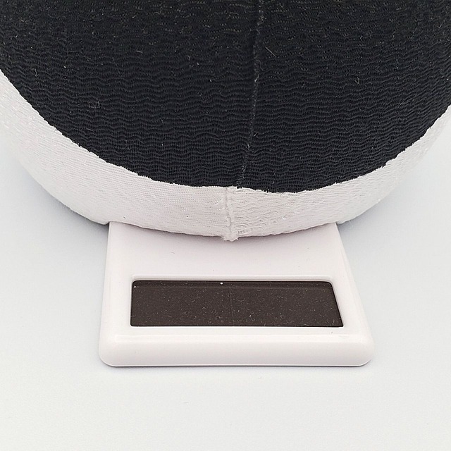 しっぽゆらゆら、ちりめんのソーラー猫(白黒)