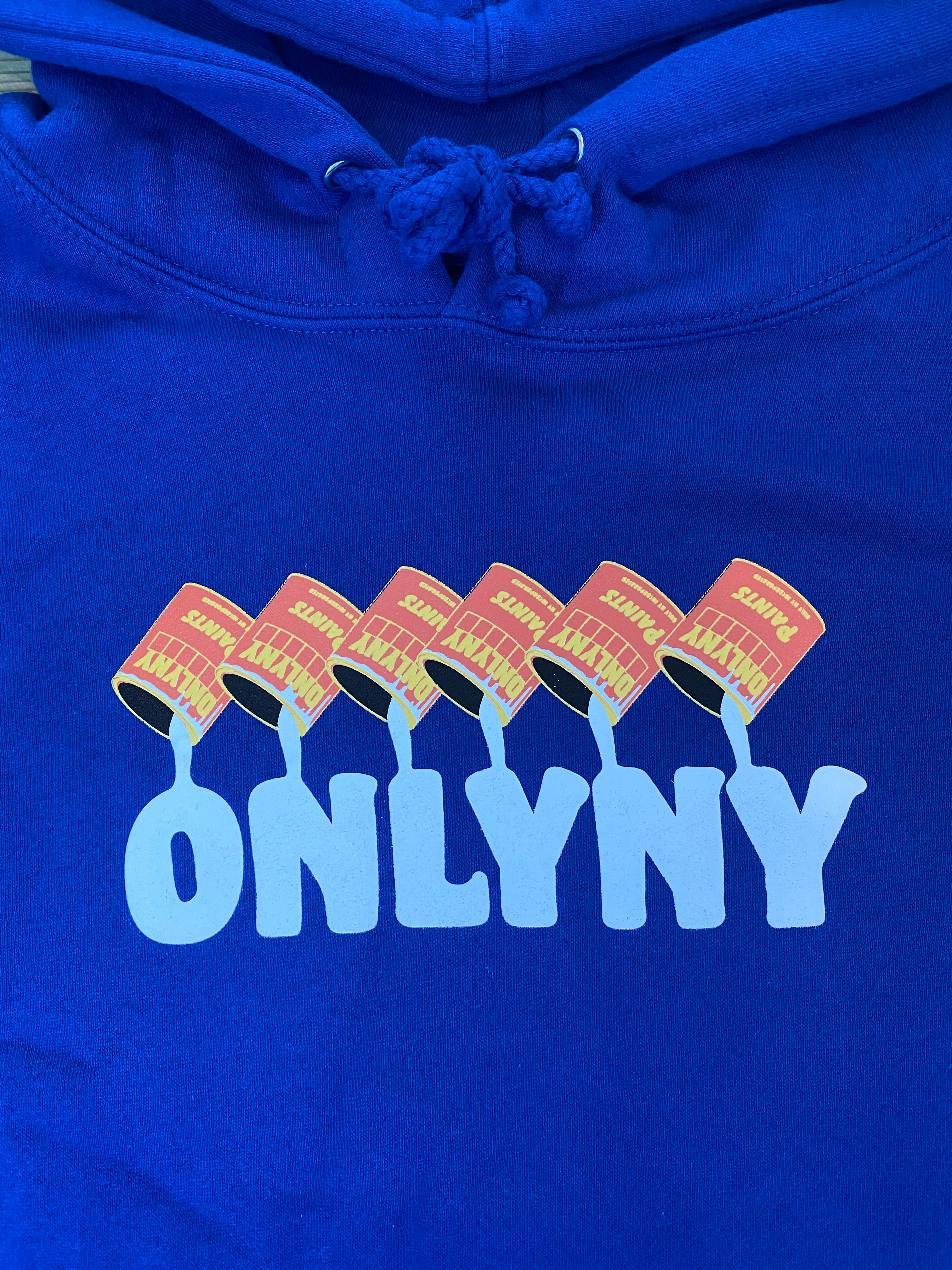 ONLY NY PAINT CANS HOODIE ROYAL | M＆M Select shop