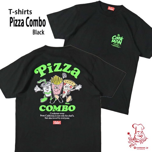 Cookman T-shirts Pizza Combo Black クックマン Tシャツ ピザ コンボ ブラック UNISEX 男女兼用 アメリカ