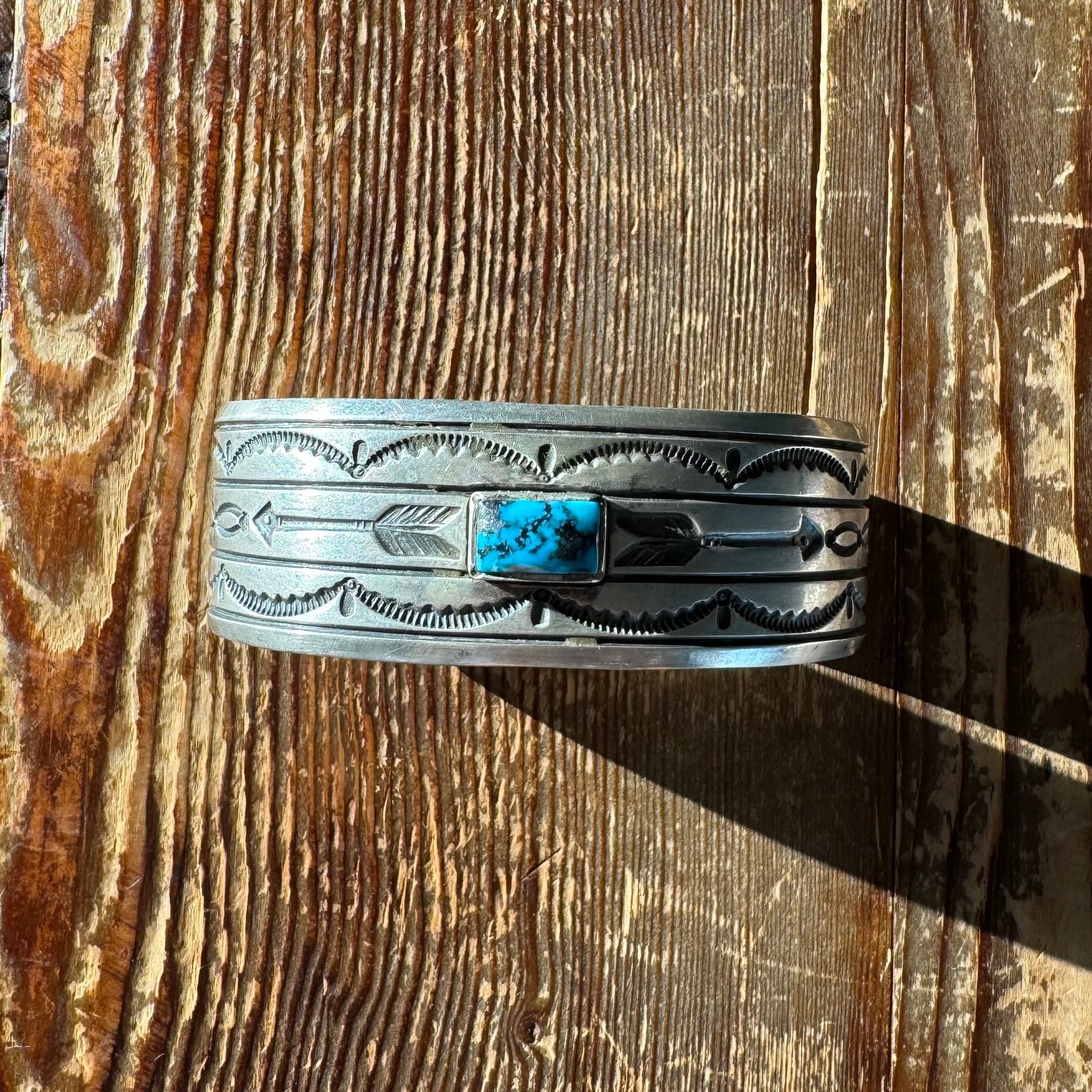 FTC Kingman Turquoise Tufa Cast Ingot Cuff