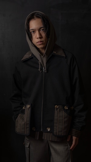 Like layered BiG Raglan Work Blouson