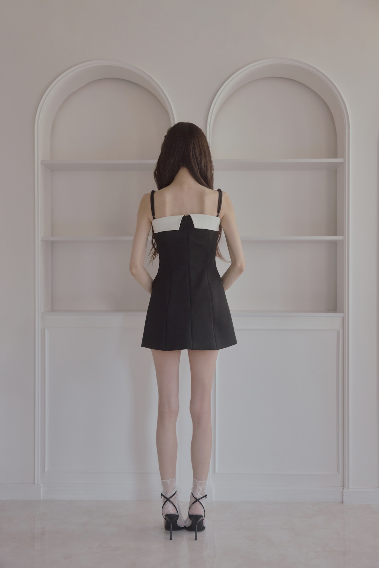 Pearl collar dress