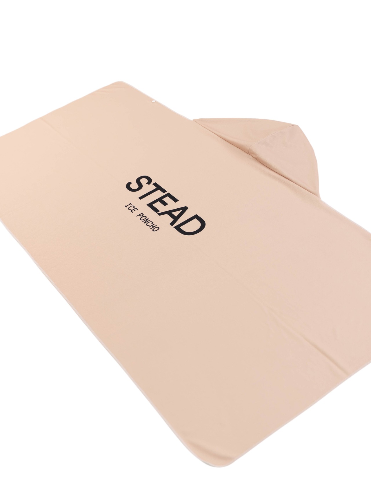 冷感アイスポンチョ（ベージュ/ブラックロゴA）