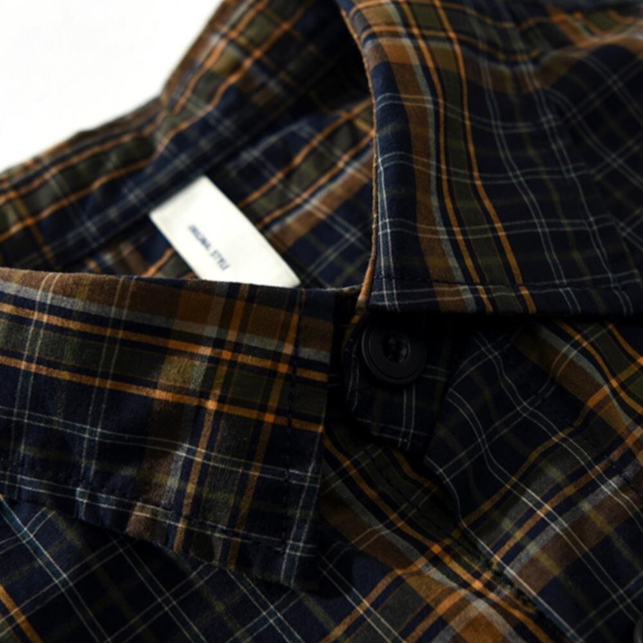 【M-3XL】Dark Check Long Sleeve Shirt / ダーク チェック 長袖 シャツ