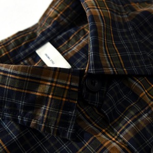 【M-3XL】Dark Check Long Sleeve Shirt / ダーク チェック 長袖 シャツ